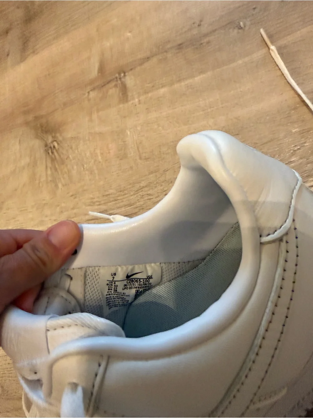 Nike Air Force 1 White Leather Low-Top Sneakers